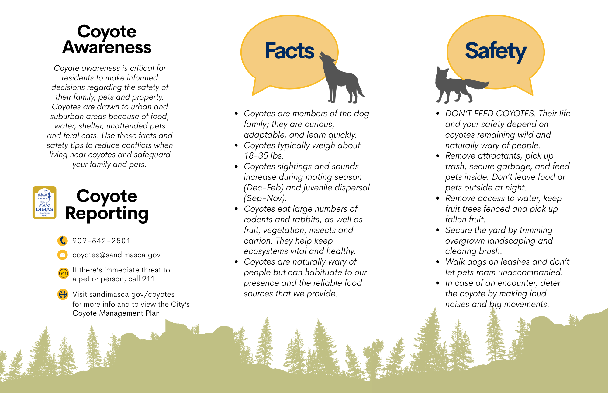 Coyote Awareness Info Card
